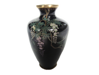 Cloisonné Silver Wire Vase Japanese Meiji Period