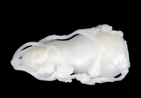 White Jade Double Gourd Brush Washer Coupe