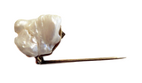 Freshwater Pearl Nugget Stickpin 14K Yellow Gold Vintage