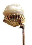 Freshwater Pearl Nugget Stickpin 14K Yellow Gold Vintage