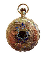 Pocket Watch Enamel And Gold Case Elegant Lissauer & Co.