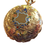 Pocket Watch Enamel And Gold Case Elegant Lissauer & Co.