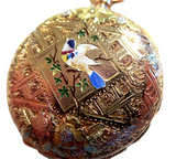 Pocket Watch Enamel And Gold Case Elegant Lissauer & Co.