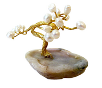 Pearl 14K Gold Agate Miniature Tree