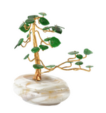 Jadeite, Gold, & Agate Bonsai Tree