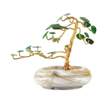 Jadeite, Gold, & Agate Bonsai Tree