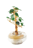 Jadeite, Gold, & Agate Bonsai Tree