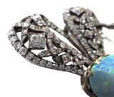 Victorian Diamond And Opal Convertible Brooch