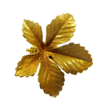 Maple Leaf Shape Earrings 8.2gms 14K Yellow Gold Vintage