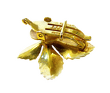 Maple Leaf Shape Earrings 8.2gms 14K Yellow Gold Vintage