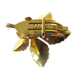 Maple Leaf Shape Earrings 8.2gms 14K Yellow Gold Vintage