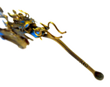Kingfisher Feather Silver Gilt Spoon Dragon Phoenix 19th Century