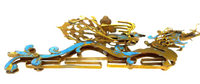 Kingfisher Feather Silver Gilt Spoon Dragon Phoenix 19th Century