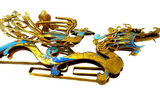 Kingfisher Feather Silver Gilt Spoon Dragon Phoenix 19th Century