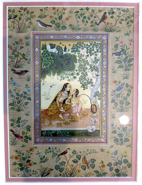 Indian Miniature Painting Two Women 18th/19th Century