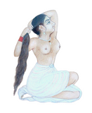 Indian Miniature Painting Nude Woman 18th/19th Century