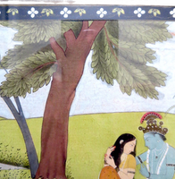 Indian Miniature Painting Man And Woman By River 18th/19th Century