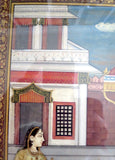 Indian Miniature Painting Man And Three Woman Servants 18th/19th Century