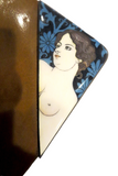 Wallet Sterling Silver Nude Art Nouveau Signed Andrew Lorings Cincinnati