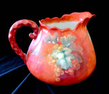 A E CAMPBELL 1908 Floral Pitcher French Limoges