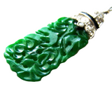 Imperial Green Jadeite Art Deco Pendant Necklace