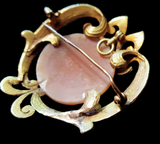 Art Nouveau 14K Cameo Brooch/Pendant - Diana