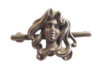 Art Nouveau Sterling Silver Maiden - Lady Brooch By William Link