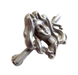 Art Nouveau Sterling Silver Maiden - Lady Brooch By William Link