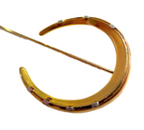 Horseshoe Stickpin Art Nouveau 14k White And Yellow Gold Riker Bros