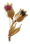 Ruby And Sapphire Flower Brooch Van Cleef Style