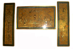 3 Piece Chinese Silk Embroidery Panels - Qing Dynasty