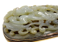 Jade Dragon Plaque Belt Buckle Ming Dynasty