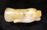 White Jade Chinese Bead Of A Man 17th/18th Century