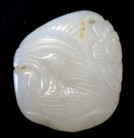 White Jade Antique Pendant Swan
