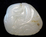 White Jade Antique Pendant Swan