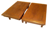 Pair Hardwood K'ang Tables