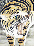 Palace Size Chinese Prancing Tiger Scroll