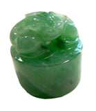 Apple Green Jadeite Seals - 3 Pieces