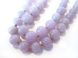 Lavender Jadeite Bead Necklace - Translucent 13.56-14.85mm