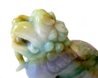 Jadeite Lavender & Apple Green Lion - Qing