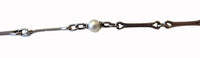 Antique Platinum And Natural Pearl Watch Chain