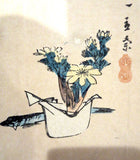 Hiroshige Print Flowers Fish Adonis Plant and Dried Fish