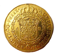 8 Escudo Gold Carlos IIII (IV) 1806 Spain Bolivian Potosi Mark