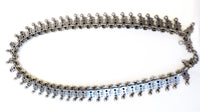 Garnet & Silver Necklace Scheidt Victorian 19th Century