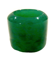 Peking Glass Imperial Green Thumb/Archer Ring Qing