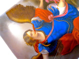 St Michael Slaying The Devil Russian Porcelain Plaque