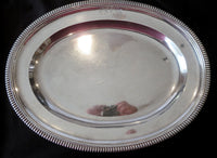 Garrard English Sterling Silver Tray 19th Century Crest - Sutton Baronets