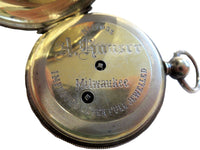Pocket Watch Silver Hauser Milwaukee - Auguste Saltzman