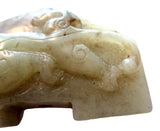 Jade Sword Guard Celadon And Brown Kylin Ming Dynasty Or Earlier