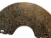 Pair Archaic Jade Dragon Huang Zhou Dynasty Plaques